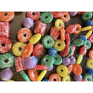Sugared Candy Blow Mold Christmas Tree Garland 96”